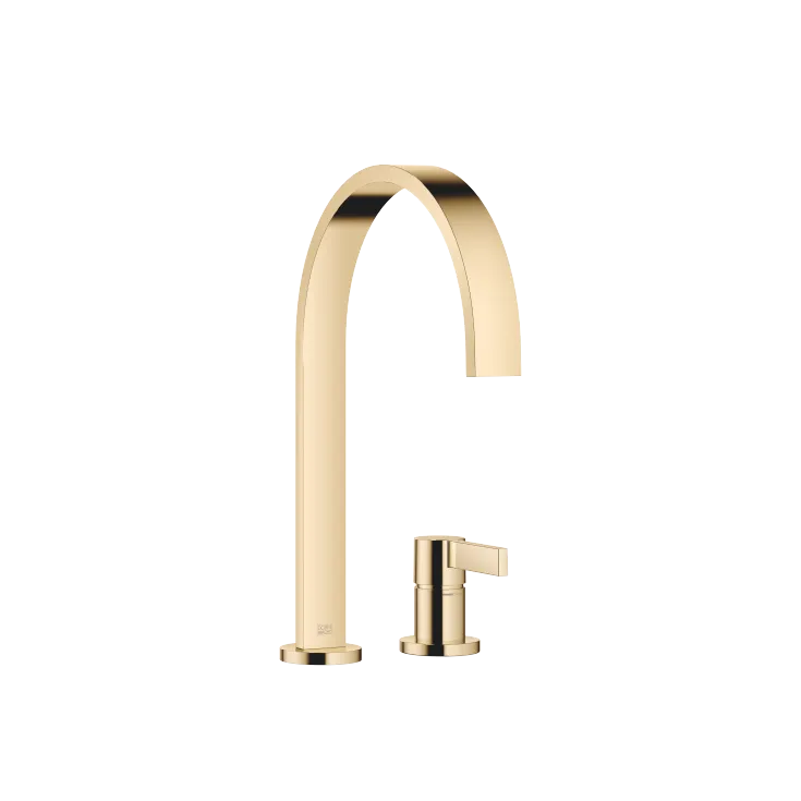 MEM Two-hole mixer with individual flanges - Durabrass (23kt Gold) - 32 815 682-09 0010
