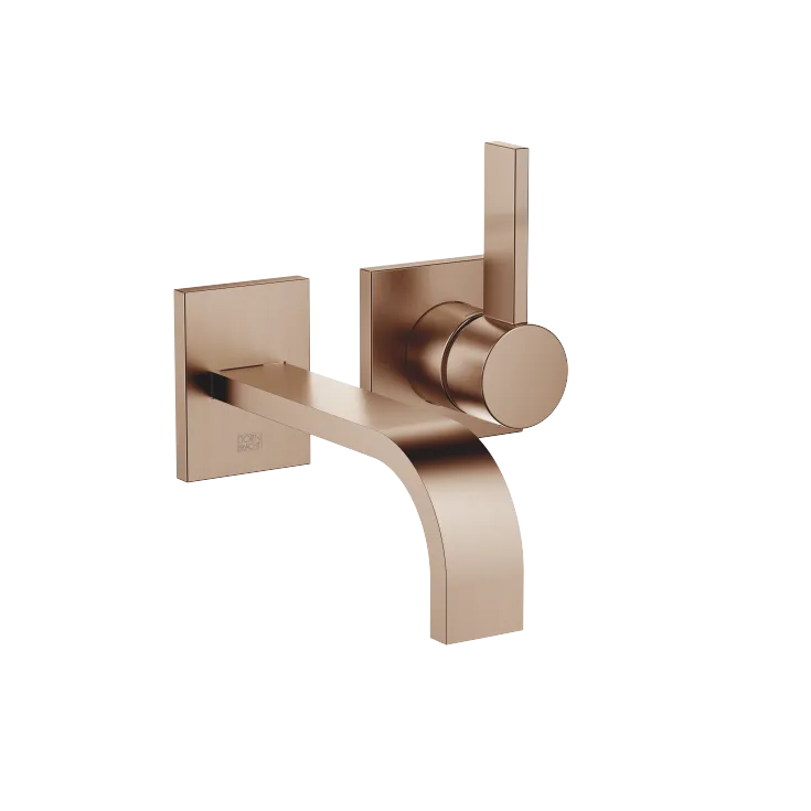MEM Wall-mounted single-lever basin mixer without pop-up waste - Brushed Bronze (PVD) - 36 860 782-42