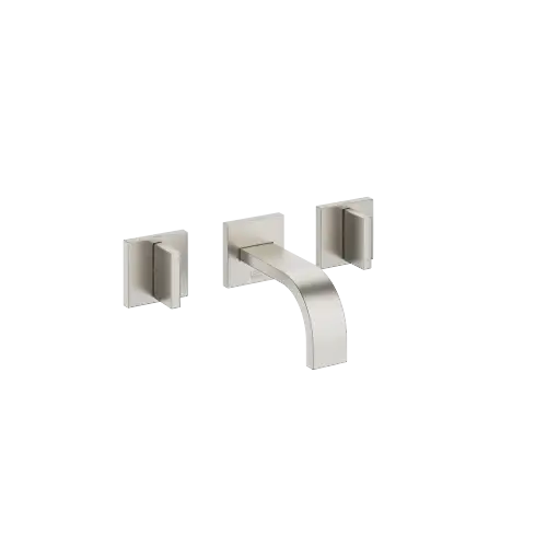 MEM Wall-mounted basin mixer without pop-up waste - Brushed Platinum - 36 702 782-06