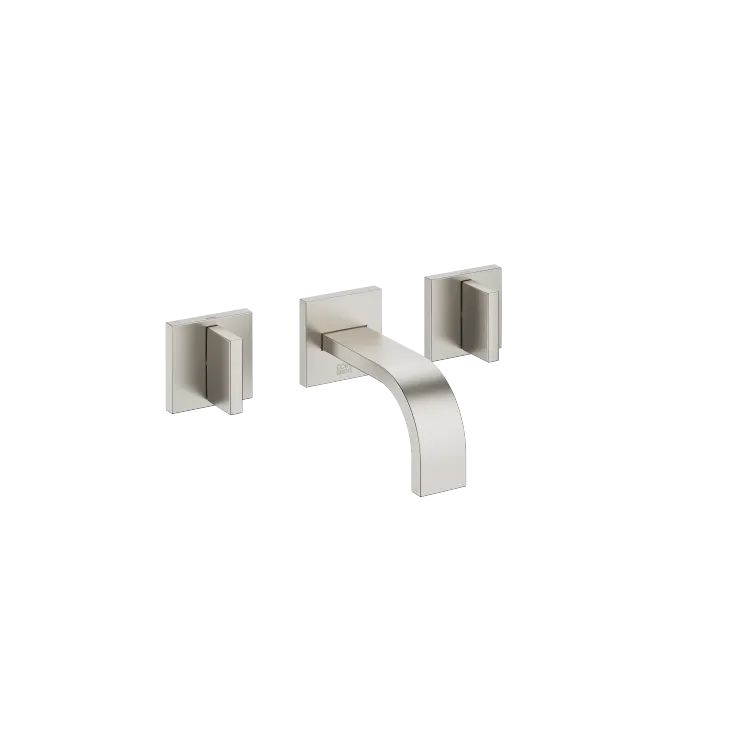 MEM Robinetterie murale pour lavabo sans garniture d’écoulement - Platine brossé - 36 702 782-06
