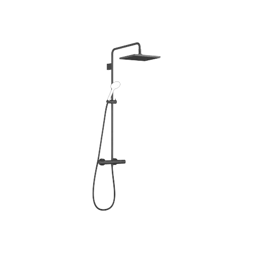 Showerpipe with shower thermostat without hand shower 300 x 240 mm - Matte Black - 34 464 980-33 0050