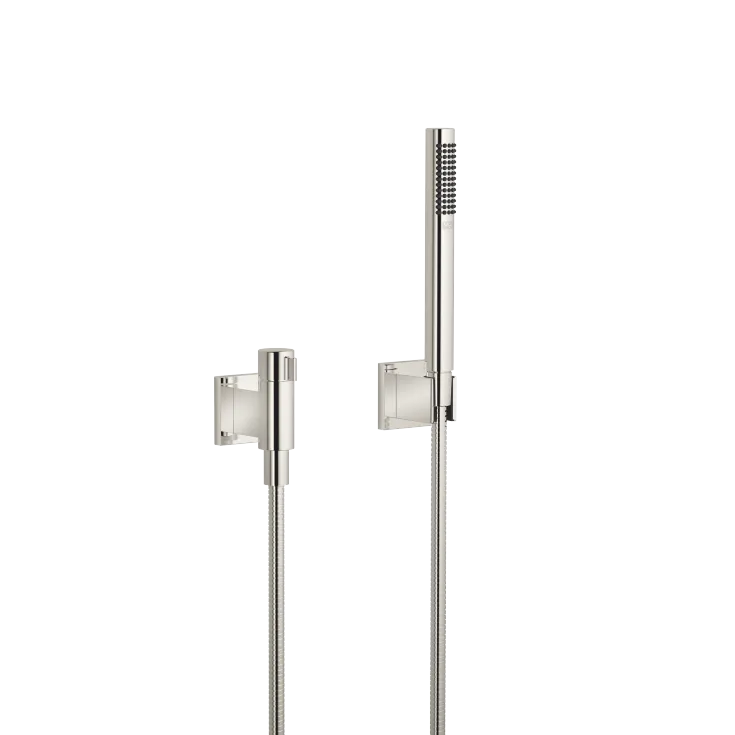 Hand shower set with individual rosettes with volume control FlowReduce - Platinum - 27 809 985-08 0010
