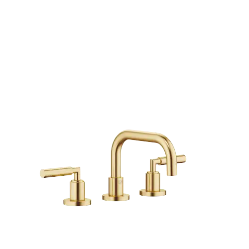 TARA Mélangeur lavabo à 3 trous avec garniture d'écoulement - Laiton brossé (Or 23cts) - 20 705 882-28 0010