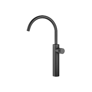 META META PURE Single-lever basin mixer with raised base without pop-up waste - Matte Black - 33 534 665-33