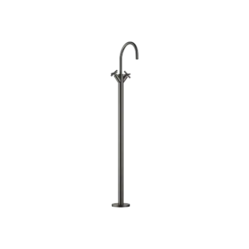 TARA Single-hole basin mixer with stand pipe without pop-up waste - Brushed Dark Platinum - 22 585 892-99