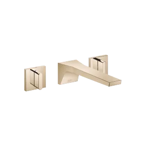 CL.1 Wall-mounted basin mixer without pop-up waste - Champagne (22kt Gold) - Set containing 3 articles