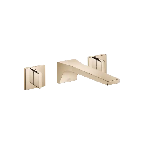 CL.1 Robinetterie murale pour lavabo sans garniture d’écoulement - Champagne (Or 22cts) - Set contenant 3 articles