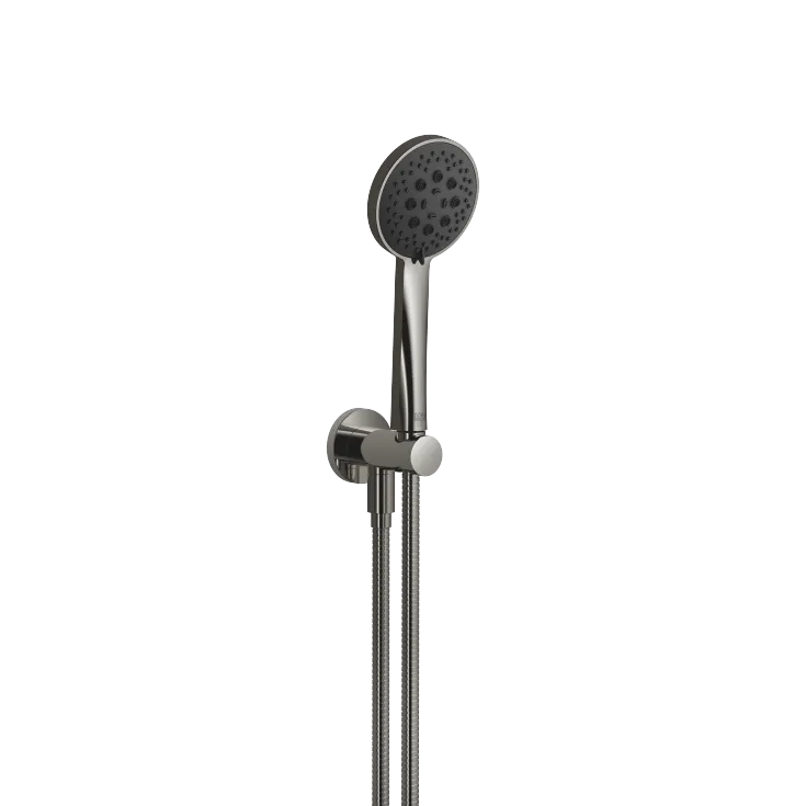 Juego de ducha de mano con soporte de ducha integrado FlowReduce - Dark Chrome - 27 803 660-19 0010