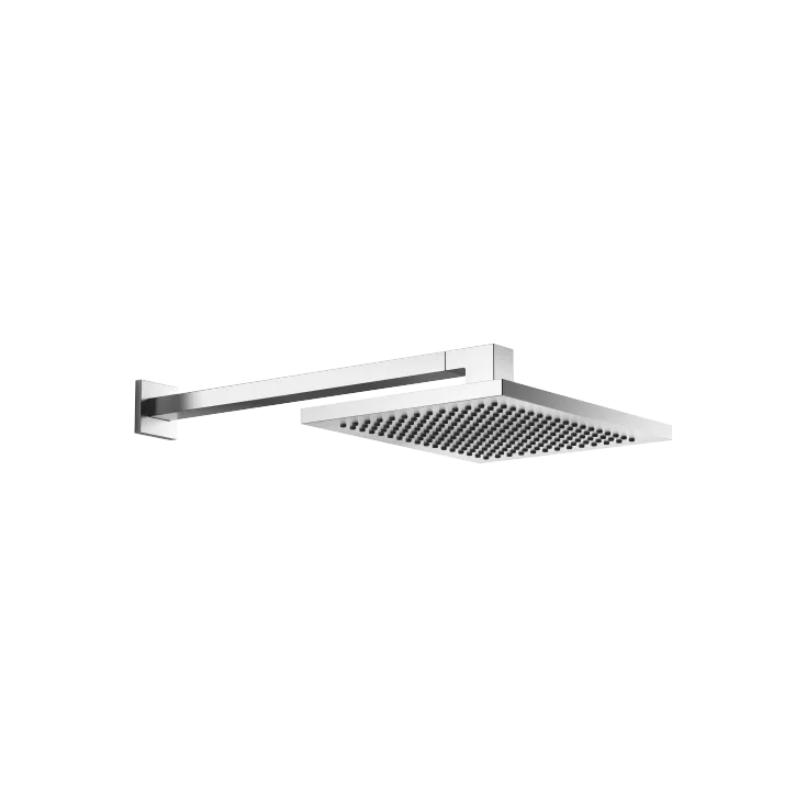 Regenbrause mit Wandanbindung FlowReduce 300 x 240 mm - Chrom gebürstet - 28 764 980-93
