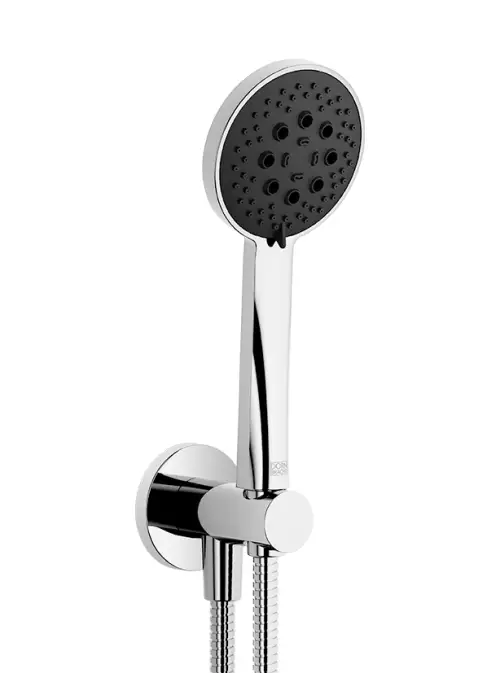 Hand shower set with integrated wall bracket - Brushed Dark Bronze (PVD) - 27 813 660-43 0010