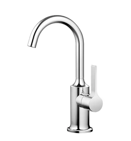 VAIA Single-lever basin mixer without pop-up waste - Brushed Dark Bronze (PVD) - 33 525 809-43