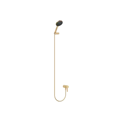 Concealed single-lever mixer with integrated shower connection with hand shower set - Brushed Durabrass (23kt Gold) - Set containing 2 articles