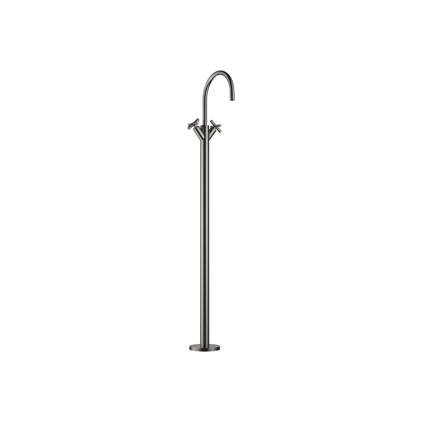 TARA Single-hole basin mixer with stand pipe without pop-up waste - Dark Chrome - 22 585 892-19