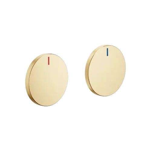 CYO Handle insert set red & blue marking - Brushed Durabrass (23kt Gold) - 11 284 811-28