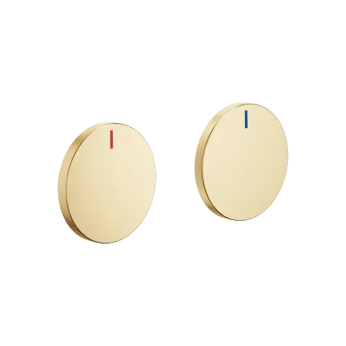 CYO Handle insert set red & blue - Brushed Durabrass (23kt Gold) - 11 284 811-28