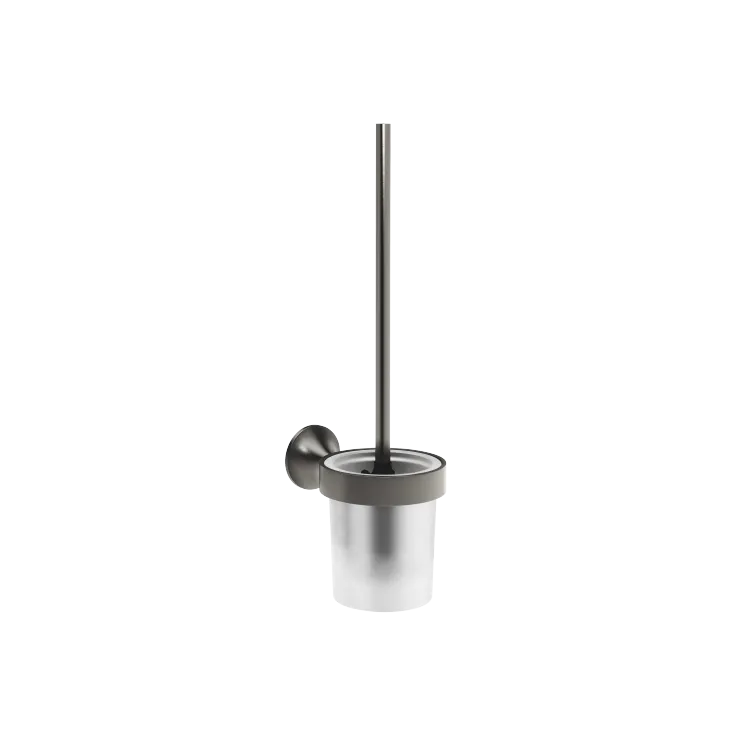 VAIA Portaspazzola WC completo modello da parete - Dark Platinum spazzolato - 83 900 809-99