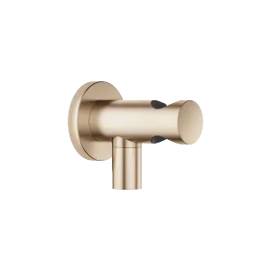Wall elbow with integrated shower holder - Brushed Champagne (22kt Gold) - 28 490 660-46