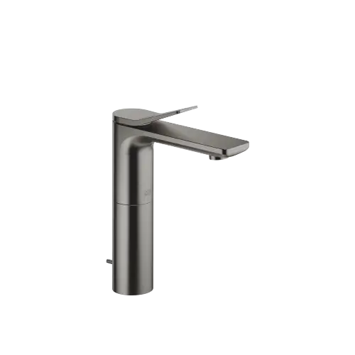 LISSÉ Mitigeur monocommande de lavabo avec pied surélevé avec garniture d'écoulement - Dark Platinum brossé - 33 506 845-99