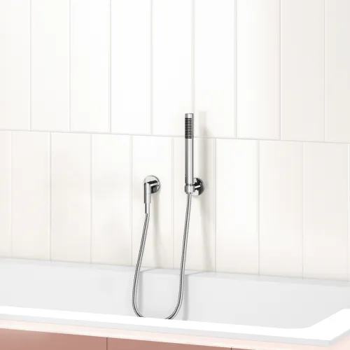 TARA Hand shower set with individual rosettes - Brushed Platinum - 27 802 892-06