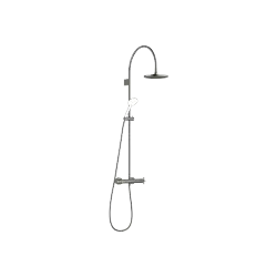 VAIA Showerpipe mit Brause-Thermostat ohne Handbrause FlowReduce 220 mm - Dark Platinum gebürstet - 34 464 809-99