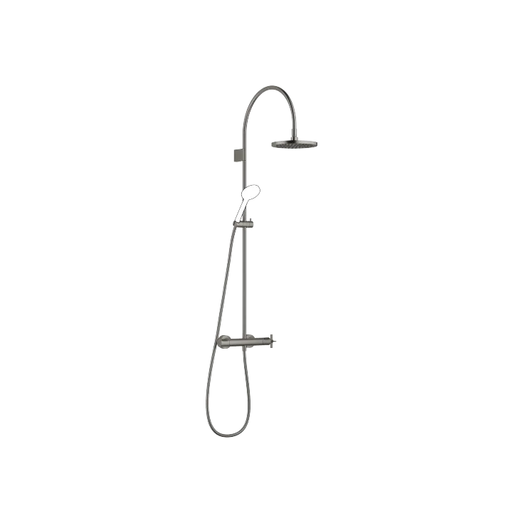 VAIA Batería de ducha con termostato de ducha sin ducha de mano FlowReduce - Dark Platinum cepillado - 34 464 809-99