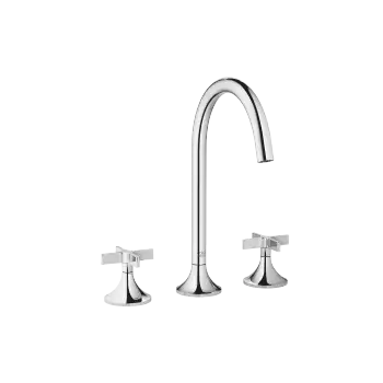 VAIA Mélangeur lavabo à 3 trous avec garniture d'écoulement - Chrome - 20 713 809-00