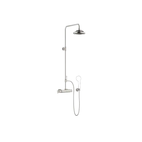 MADISON Showerpipe Application with shower thermostat 200 mm - Platinum - Set containing 2 articles