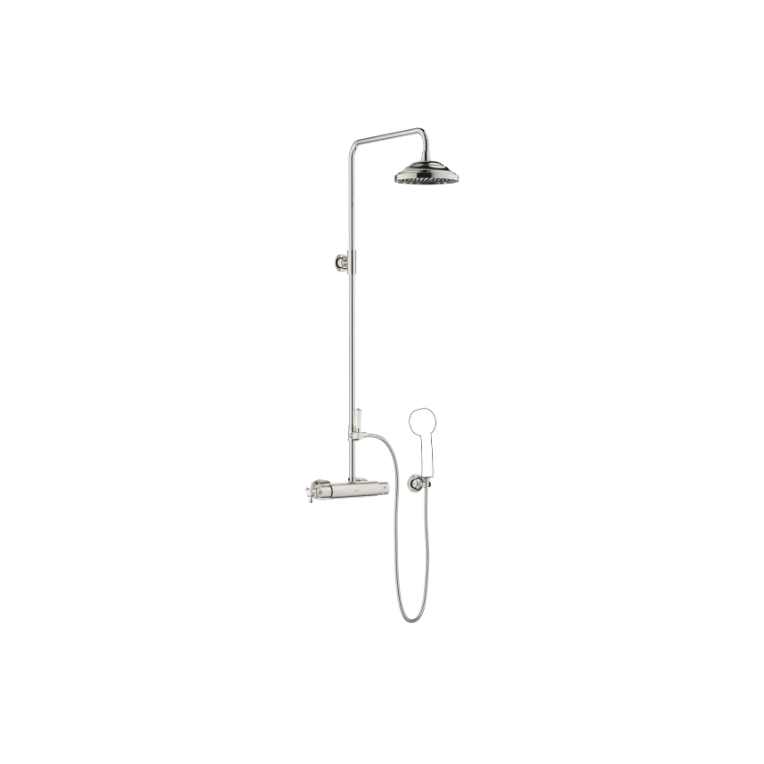 MADISON Showerpipe con termostato de ducha - Platino - Set que contiene 2 artículos