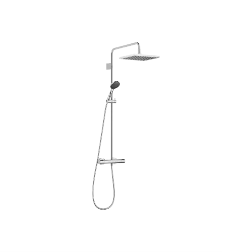 Showerpipe Application with shower thermostat 300 x 240 mm - Chrome - Set containing 2 articles