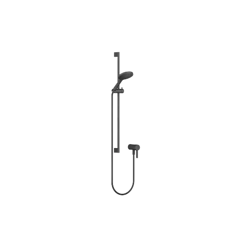 Concealed single-lever mixer with integrated shower connection with shower set - Matte Black - Set containing 2 articles