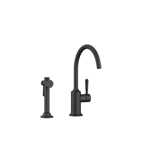 VAIA Single-lever mixer with rinsing spray set - Matte Black - Set containing 2 articles