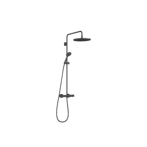 Showerpipe Application with shower thermostat 300 mm - Matte Black - Set containing 2 articles