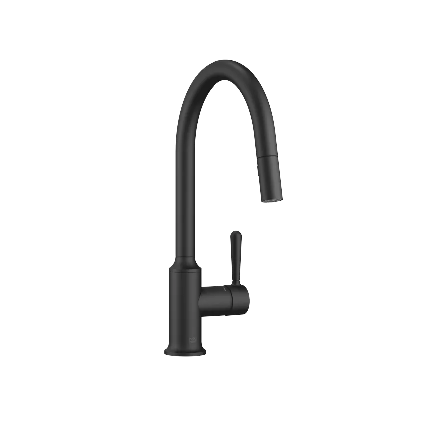 VAIA Single-lever mixer Pull-down with spray function - Matte Black - 33 870 809-33