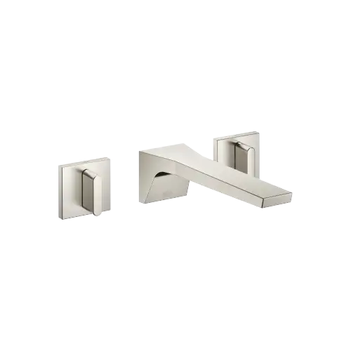CL.1 Wall-mounted basin mixer without pop-up waste - Brushed Platinum - Set containing 3 articles
