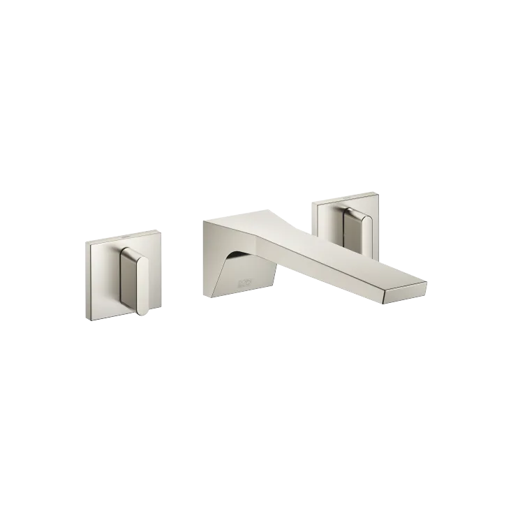 CL.1 Wall-mounted three-hole lavatory mixer without drain - Brushed Platinum - Set containing 3 articles