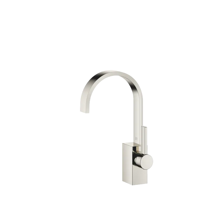 MEM Single-lever basin mixer without pop-up waste - Platinum - 33 521 782-08
