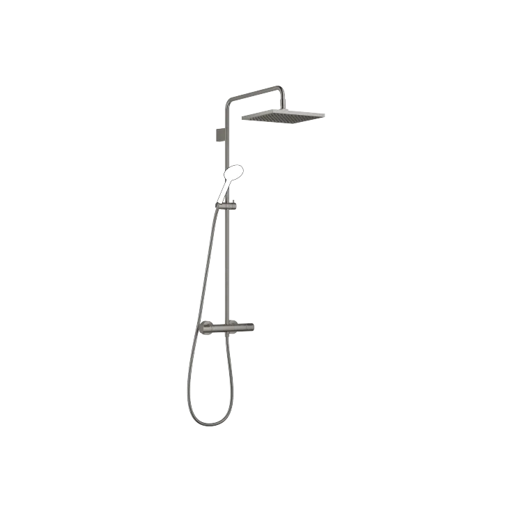 Shower pipe with shower thermostat without hand shower - Brushed Dark Platinum - 34 464 980-99 0010