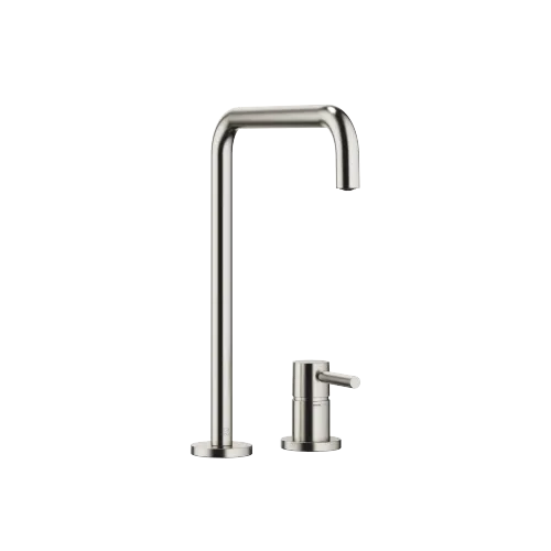 META SQUARE Two-hole mixer with individual rosettes - Brushed Platinum - 32 815 861-06