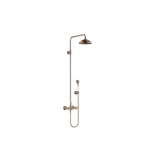 MADISON Showerpipe Application with shower mixer 200 mm - Brushed Bronze (PVD) - Set containing 2 articles