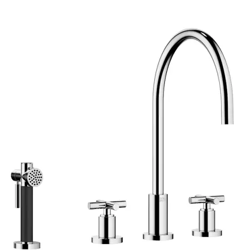 TARA Three-hole mixer - Chrome - Set containing 2 articles