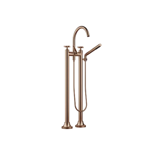 VAIA Gruppo vasca due fori per montaggio indipendente con gruppo doccetta - Bronzo spazzolato (PVD) - 25 943 809-42