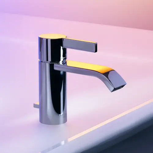IMO Single-lever basin mixer with pop-up waste - Dark Chrome - 33 500 671-19