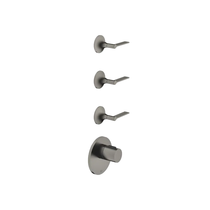 VAIA xTOOL Thermostatmodul mit 3 Ventilen - Dark Platinum gebürstet - Set aus 4 Artikeln