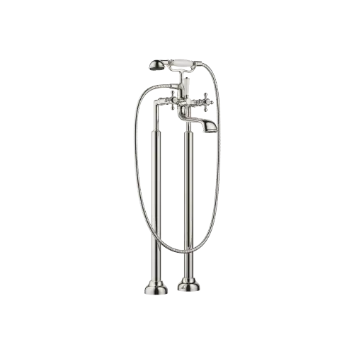 MADISON Two-hole bath mixer for free-standing assembly with hand shower set - Platinum - 25 943 360-08 0050