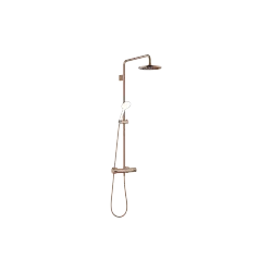 Showerpipe with shower thermostat without hand shower FlowReduce - Brushed Bronze - 34 459 979-42