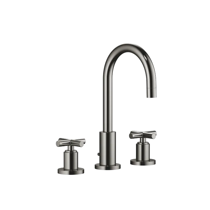TARA Three-hole basin mixer with pop-up waste - Dark Chrome - 20 710 892-19