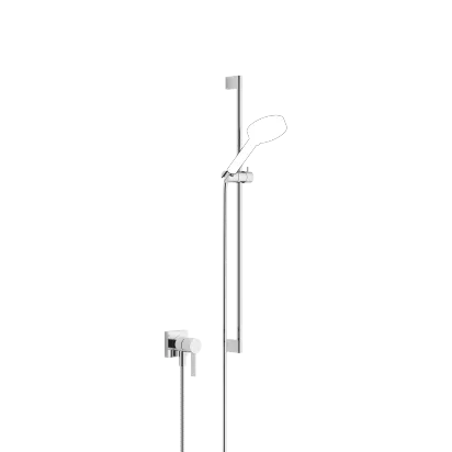Mitigeur monocommande encastré avec raccord de douche intégré avec garniture de douche sans douchette - Chrome - 36 013 970-00