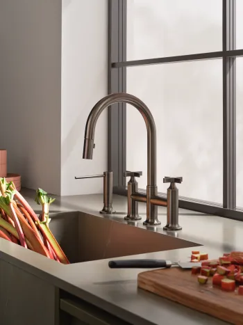 Dornbracht vaia design series inspiration kitchen kitchen faucet brushed dark platinum