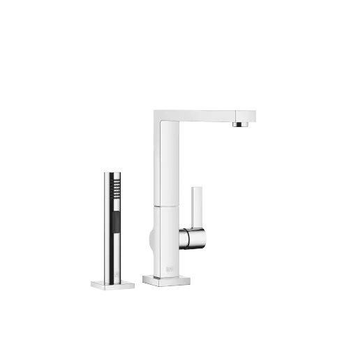 LOT Mitigeur monocommande avec douchette extractible - Chrome - Set contenant 2 articles