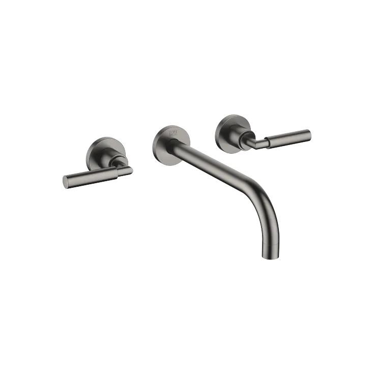 TARA Wall-mounted three-hole lavatory mixer without drain - Brushed Dark Platinum - 36 717 882-99 0010